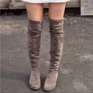 EUC-Kaitlyn Pan Microsuede Flat Over the Knee Boots Slim Fit Size 5.5